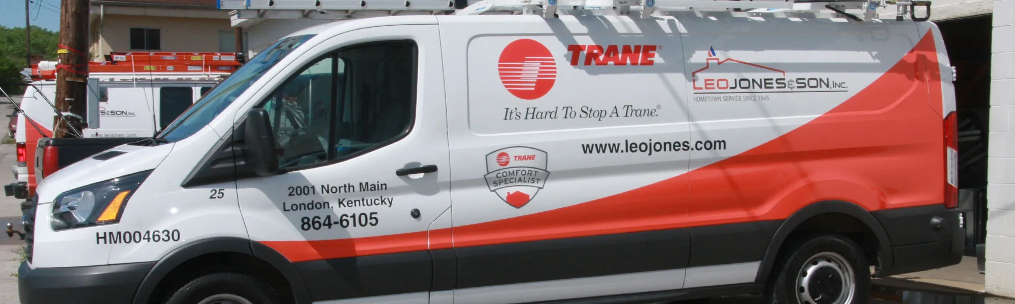 Leo Jones & Son service vans stocked and ready to serve Laurel County, Kentucky
